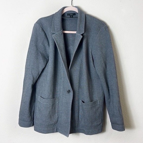 J. Crew grey Cotton Blend Blazer size Medium - Picture 1 of 8
